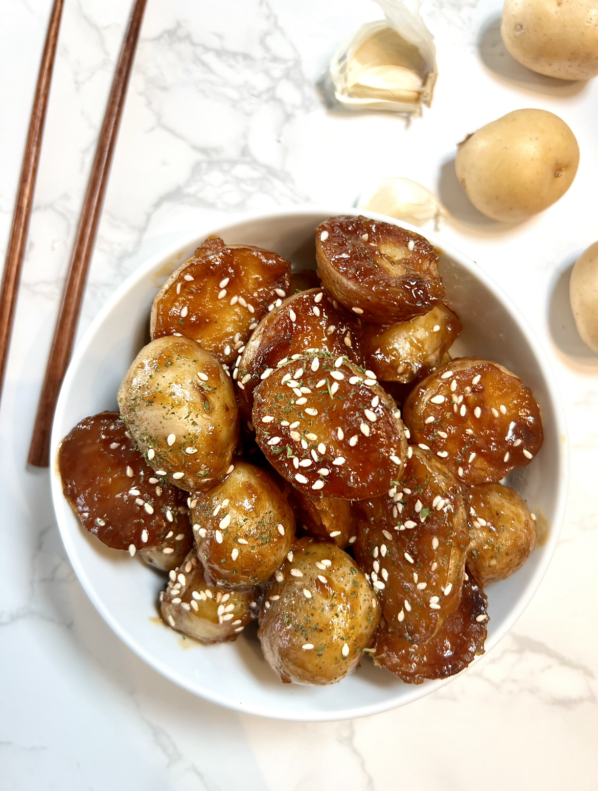 Honey Garlic Potatoes