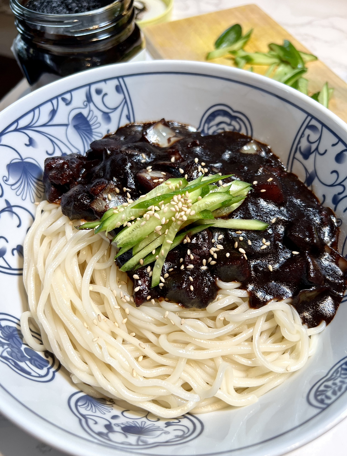 Jajangmyeon (Korean Black Bean Noodles)
